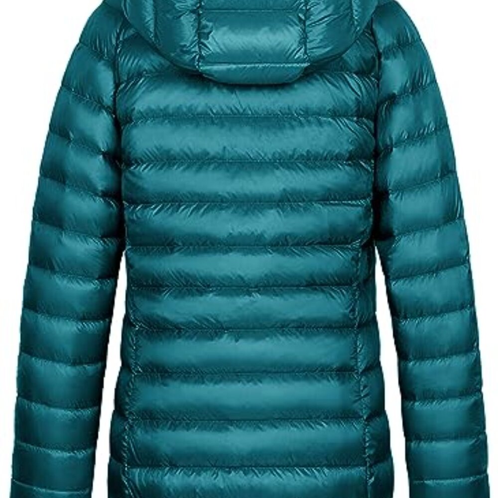 Packable Down Puffer Jacket Hooded Winter Coat Li… - image 4